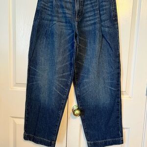 Banana Republic Straight Leg Denim Trouser in Deep Blue